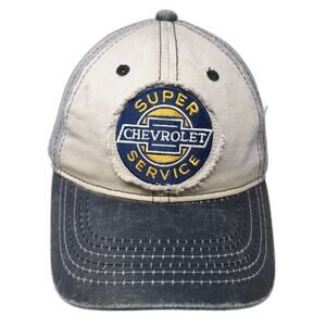 Chevrolet Super Service Snapback Trucker Hat Gray One Size Adjustable